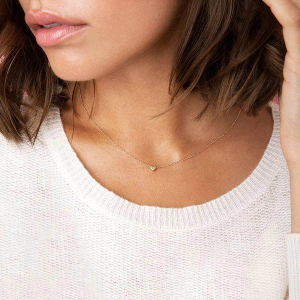On-body shot of You Are My Heart Necklace - 14k Gold