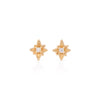 North Star Diamond Stud Earrings - 14k Gold - Pair