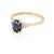 Dewlight 1ct Blue Sapphire Oval Engagement Ring - 14k Gold Polished Band