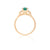 Dewlight 1ct Emerald Oval Engagement Ring - 14k Gold Polished Band
