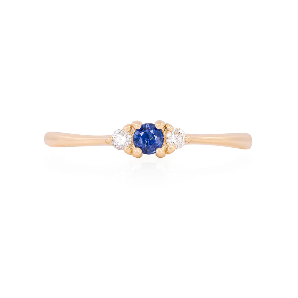 Dreamers of Dreams Blue Sapphire Ring - 14k Polished Gold