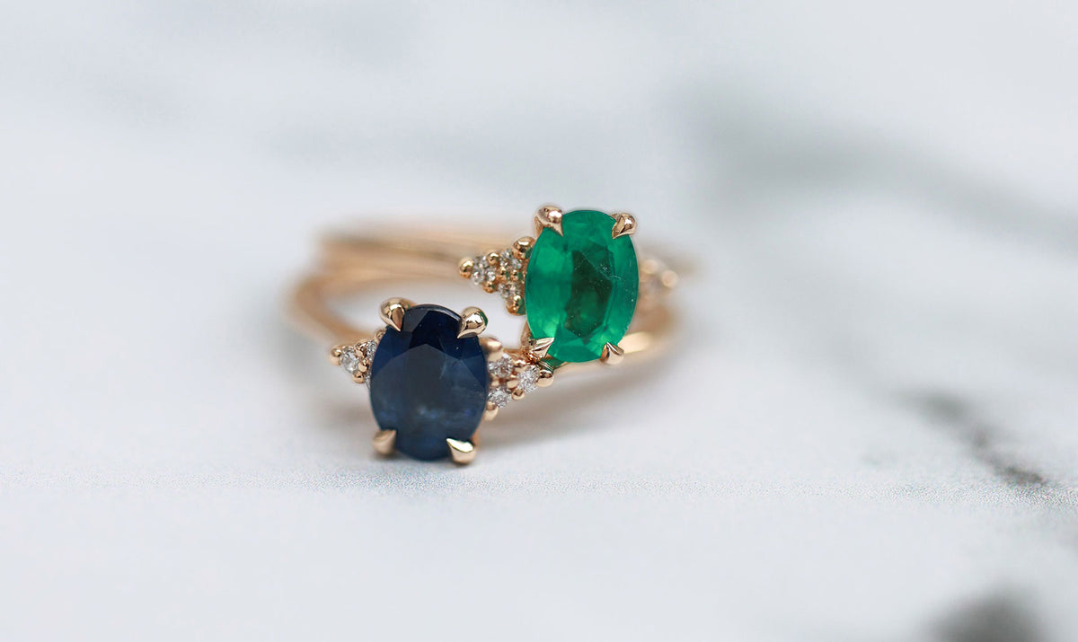 Cleo Emerald Ring with Accent Stones – Capucinne