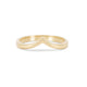 Front view of the Arrow Ring in 14k solid gold, a polished band ring with a subtle arrow design.