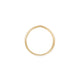 Angled view of the Arrow Ring in 14k solid gold, emphasizing the polished finish.
