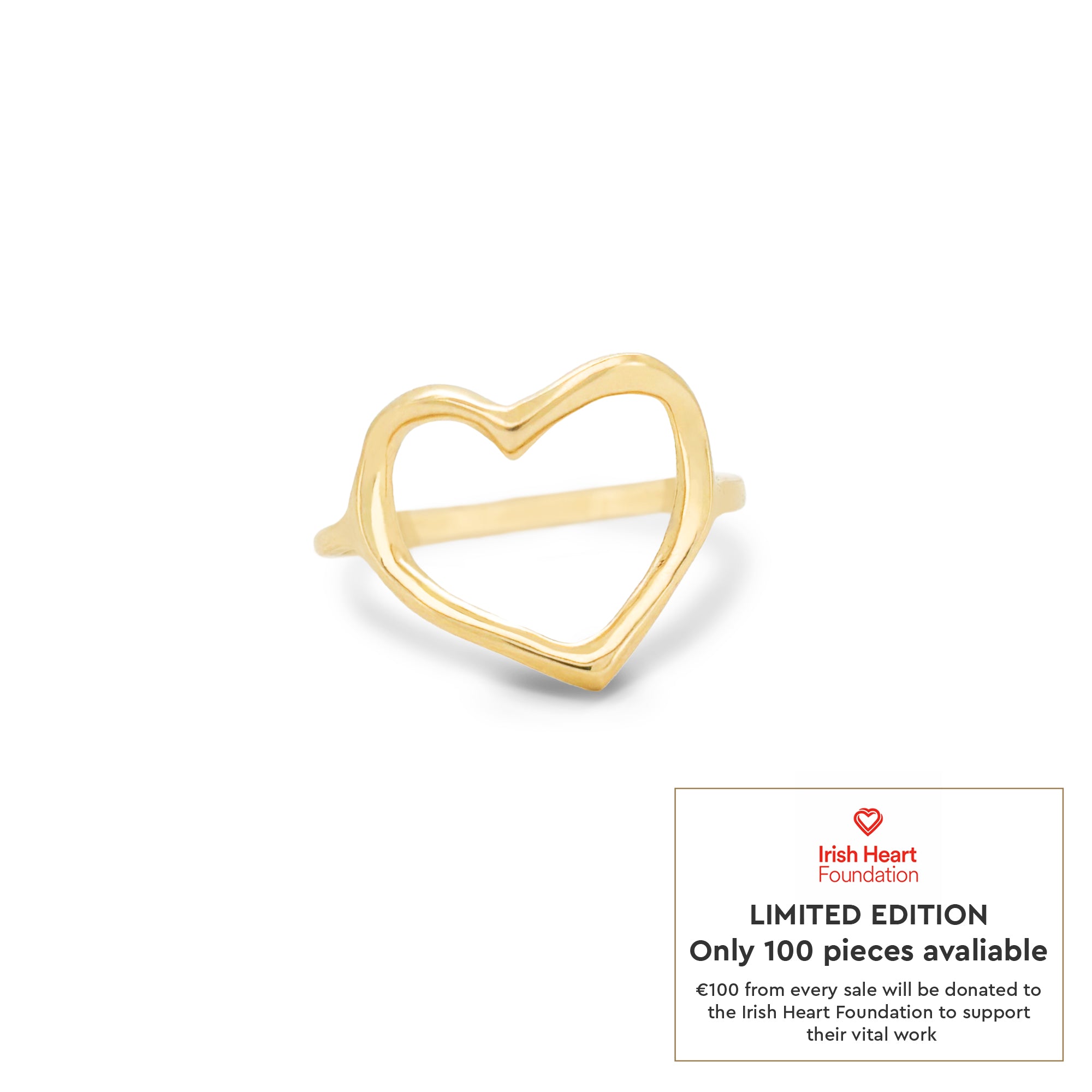 Carry Your Heart Love Heart Ring - 14k Gold