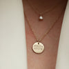 A Moment In Time - 14k Gold Engraved Coordinate Necklace