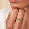 Daydreamer Ring - 14k Polished Gold Marquise Emerald & Diamond Ring