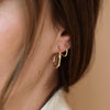 Hawthorn Twig - 14k White Gold Large Hoop Earrings