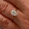 Moonlight 1.4ct Lab-Grown Oval Diamond Engagement Ring - North Star Setting 14k White Gold Polished Band