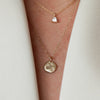 Thumbnail of North Star Diamond Engraved Initial Necklace - 14k Gold
