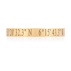 A Moment In Time - 14k Gold Engraved Coordinate Ring