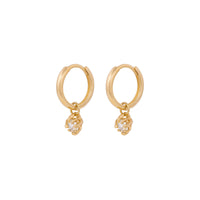 Always and Forever 4mm Lab-Diamond Hoop Earrings - 14k Gold