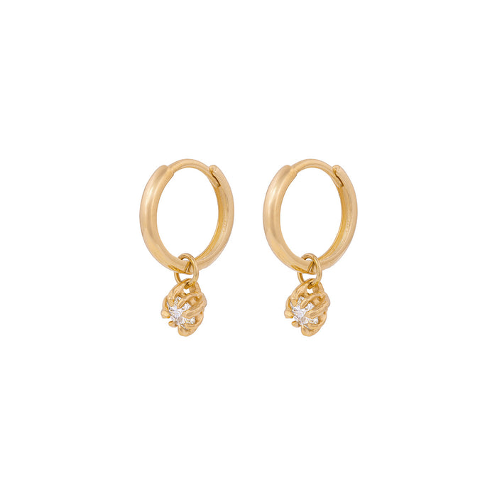 Always and Forever 4mm Lab-Diamond Hoop Earrings - 14k Gold