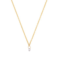 Celestial 3mm Drilled Lab-Grown Diamond Solitaire Necklace - 14k Gold