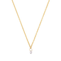Celestial 3mm Drilled Lab-Grown Diamond Solitaire Necklace - 14k Gold