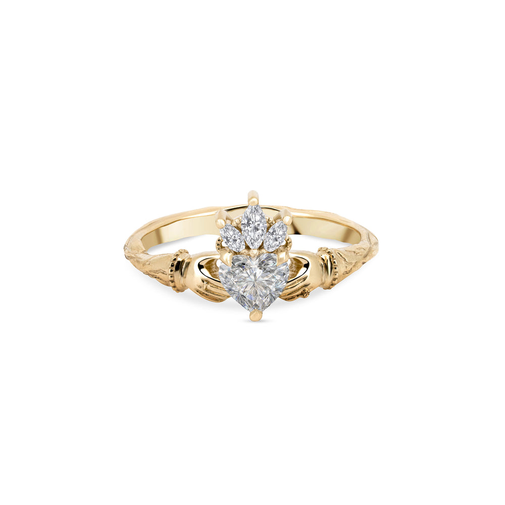 Claddagh Heart Cut Diamond Ring Chupi - Main Image