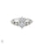Claddagh Heart Cut Diamond Engagement Ring - 14k White Gold