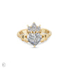 Thumbnail of Claddagh 2ct Heart Cut Diamond Engagement Ring - 14k Gold
