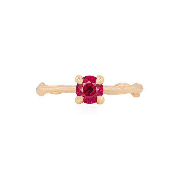 Darling 0.5ct Ruby Engagement Ring - 14k Gold Twig Band