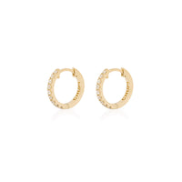 Thumbnail of Today Classic Diamond Eternity Huggies - 14k Gold Earrings