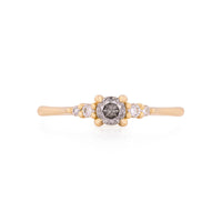 Evermore 0.25ct Grey Diamond Engagement Ring - 14k Gold Polished Band