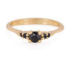 Evermore 0.25ct Black Diamond Engagement Ring - 14k Gold Polished Band