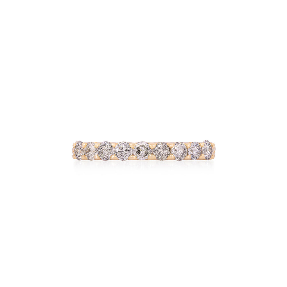 My Forever Grey Diamond Eternity Ring - 14k Gold Twig Band