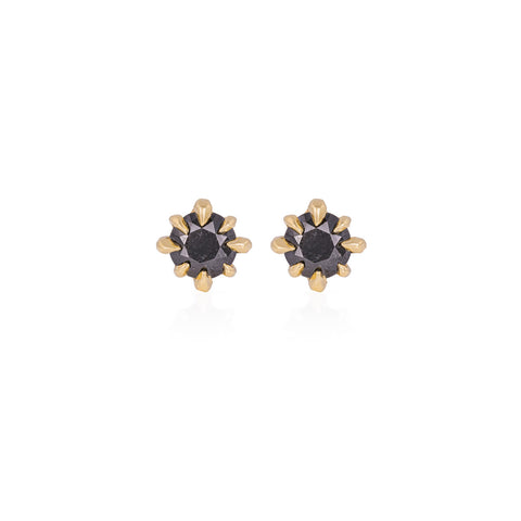 Forever Always Gold Black Diamond Earrings Chupi