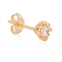 On-body shot of Always & Forever Lab-Grown Diamond Stud Earrings - 14k Gold Stud Earrings