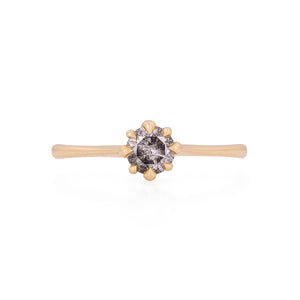 Forever 0.5ct Grey Diamond Engagement Ring - 14k Gold Polished Band