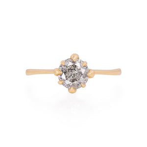 Forever 1ct Grey Diamond Engagement Ring - 14k Gold Polished Band