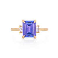 Hero Ring - 14k Polished Gold Tanzanite & Diamond Ring
