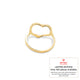 Angled view of the I Carry Your Heart Limited Edition Ring in 14k solid gold, showing the polished finish and delicate heart detail.