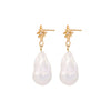 Lost Without You Diamond & Baroque Pearl Earrings - 14k Gold