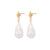 Lost Without You Diamond & Baroque Pearl Earrings - 14k Gold