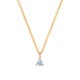 Front view of the Lucky Star Birthstone Necklace in 14k gold, featuring an Aquamarine birthstone set in a star pendant.
