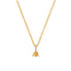Front view of the Lucky Star Birthstone Necklace in 14k gold, featuring a Citrine birthstone set in a star pendant.