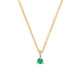 Front view of the Lucky Star Birthstone Necklace in 14k gold, featuring an Emerald birthstone set in a star pendant.