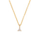 Close-up of the Lucky Star Birthstone Necklace in 14k gold, featuring a Moonstone birthstone set in a star pendant.