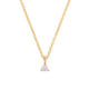 Front view of the Lucky Star Birthstone Necklace in 14k gold, featuring an Opal birthstone set in a star pendant.