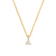 Front view of the Lucky Star Birthstone Necklace in 14k gold, featuring a Prasiolite birthstone set in a star pendant.
