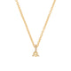 Front view of the Lucky Star Birthstone Necklace in 14k gold, featuring a Topaz birthstone set in a star pendant.