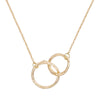 Just The Two Of Us - 14k Gold Hawthorn Twig Double Circle Necklace