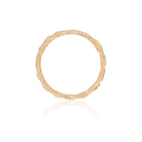 On-body shot of Never Forget Twine Promise Ring - 14k Gold Ring