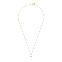 On-body shot of One in a Trillion Solitaire Black Diamond Necklace - 14k Gold