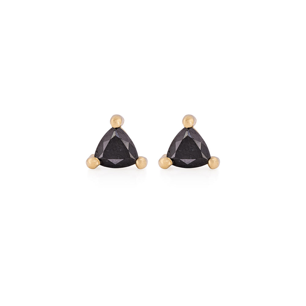One in a Trillion Black Diamond Earrings - 14k Gold