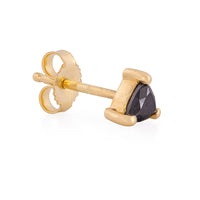 On-body shot of One in a Trillion Black Diamond Earrings - 14k Gold