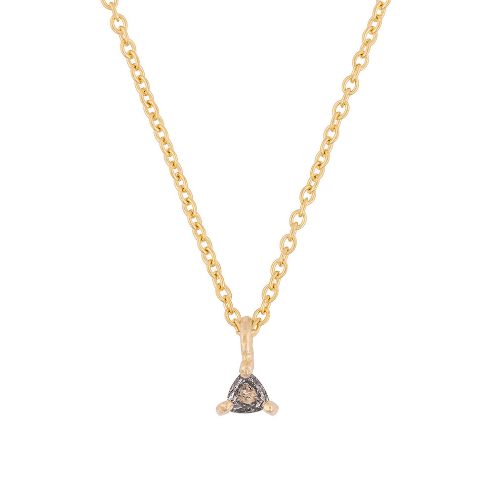 One in a Trillion Solitaire Grey Diamond Necklace - 14k Gold