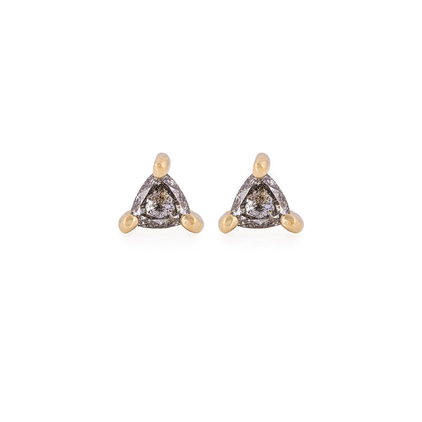 One in a Trillion Grey Diamond Earrings - 14k Gold