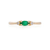 Daydreamer Ring - 14k Polished Gold Marquise Emerald & Diamond Ring